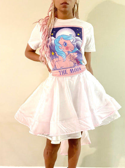 Graphic Tshirt tutu dress with belt