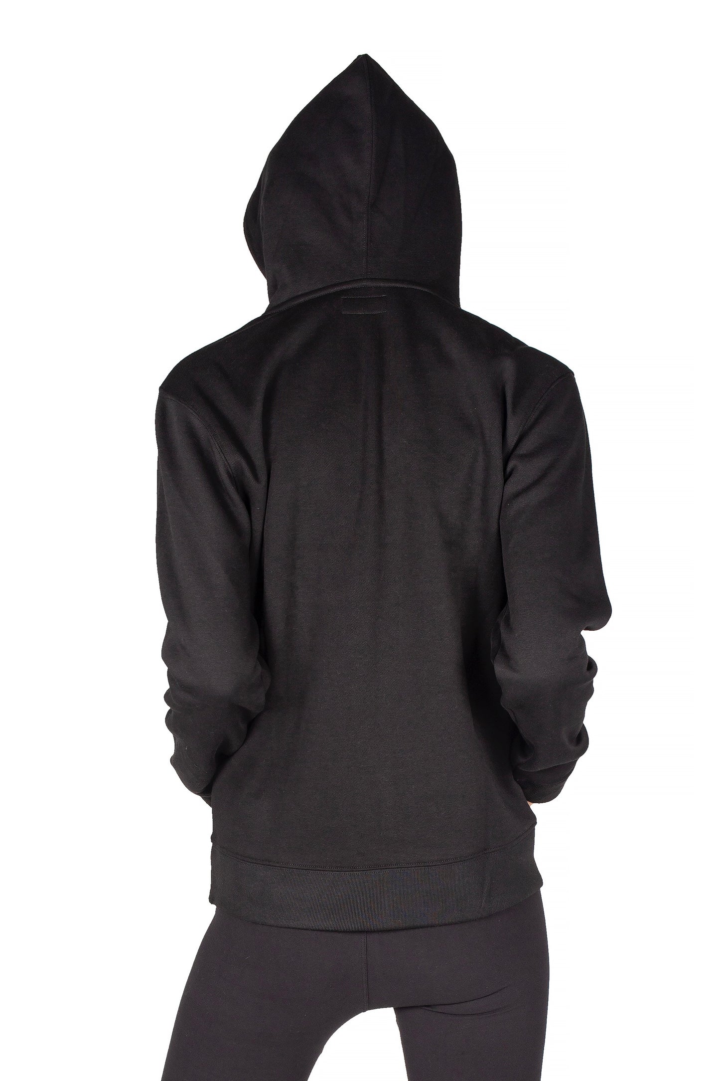 YM black/ white front print hoodie