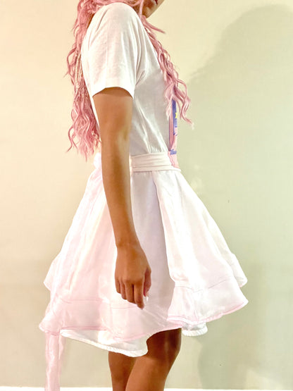 Graphic Tshirt tutu dress with belt