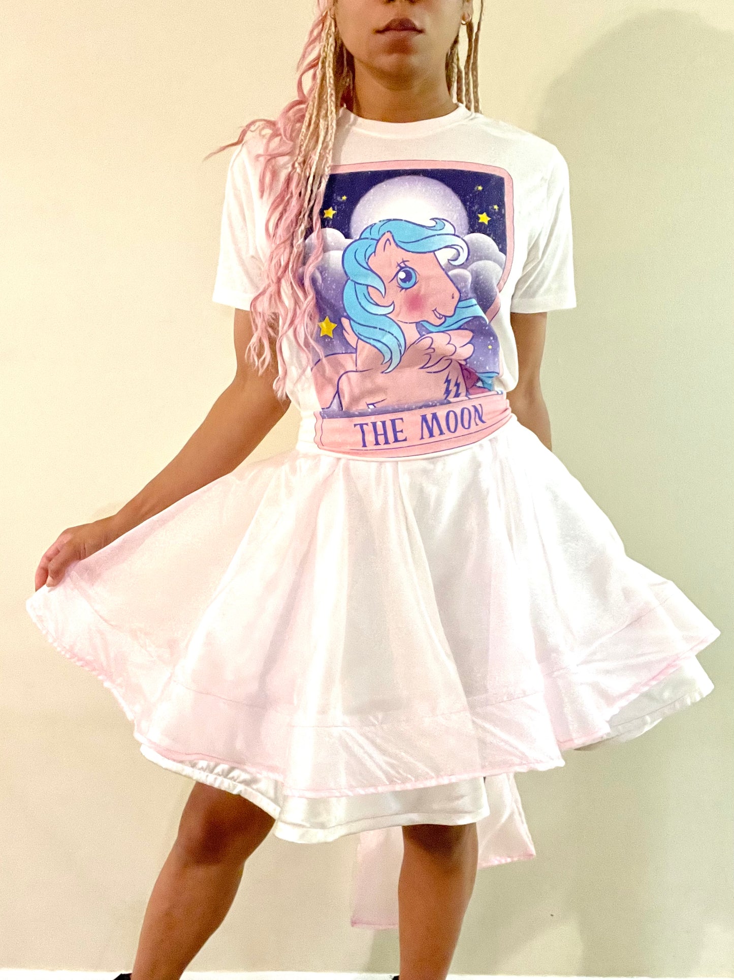 Graphic Tshirt tutu dress with belt