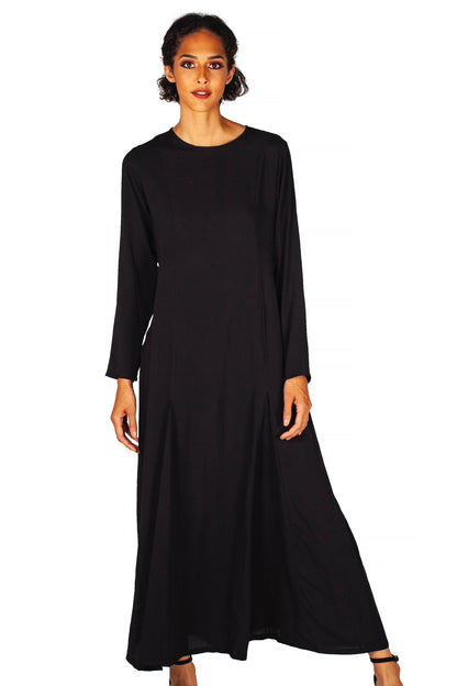 Long sleeve black maxi dress abaya