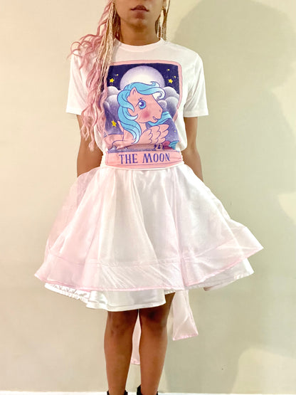 Graphic Tshirt tutu dress with belt